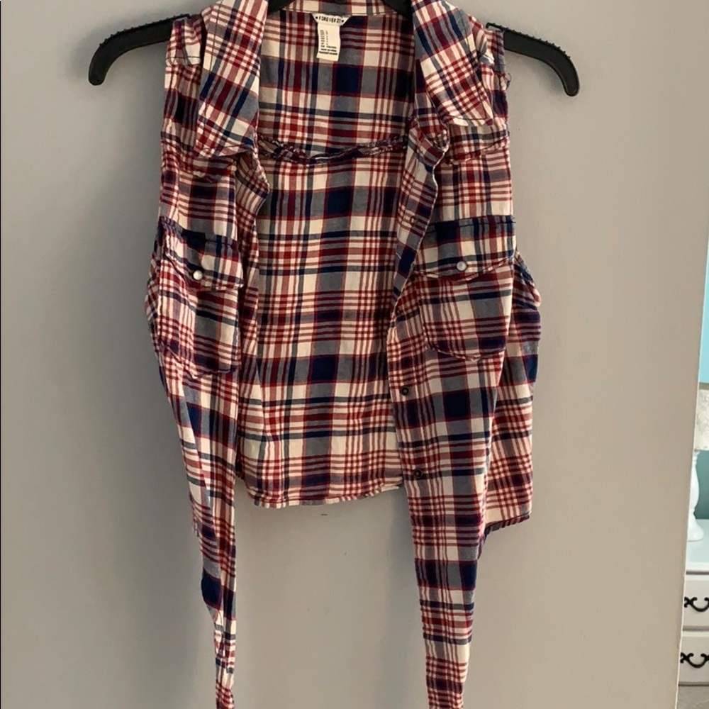 Forever 21 plaid crop top
